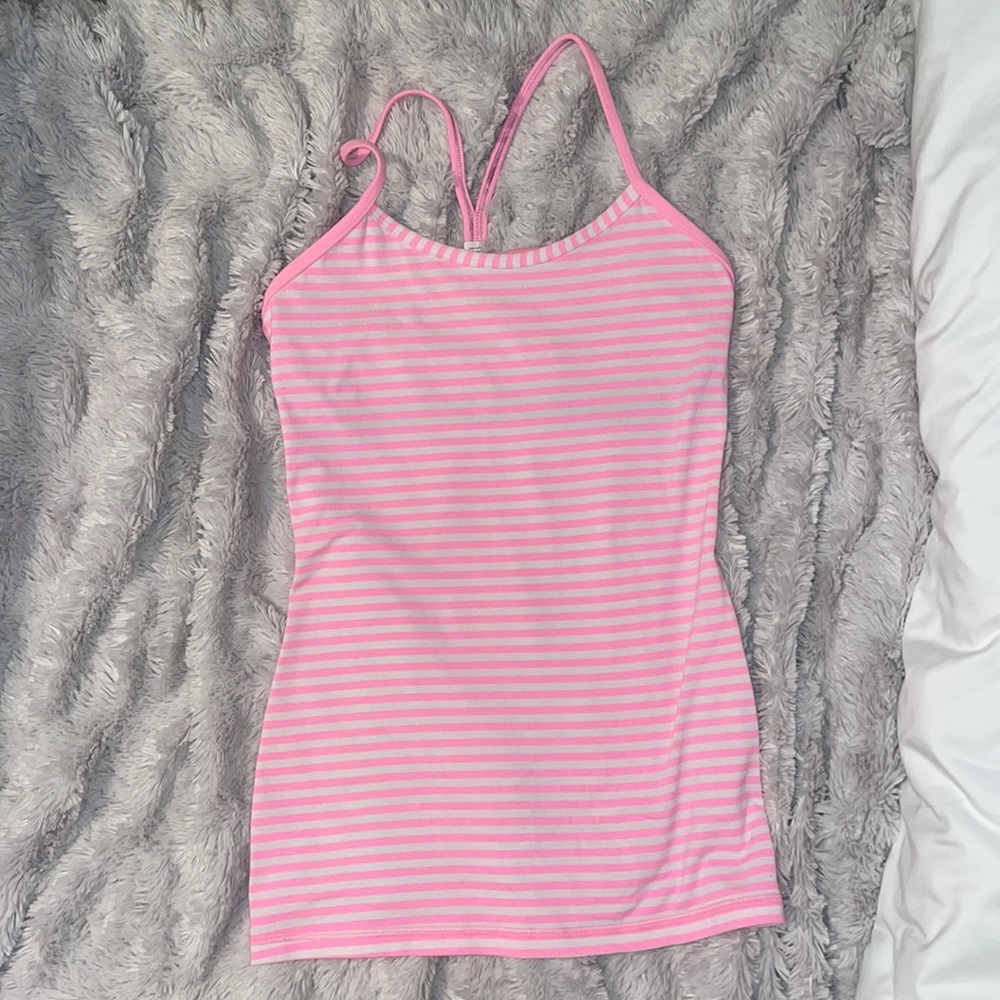 Lululemon striped Flow Y tank